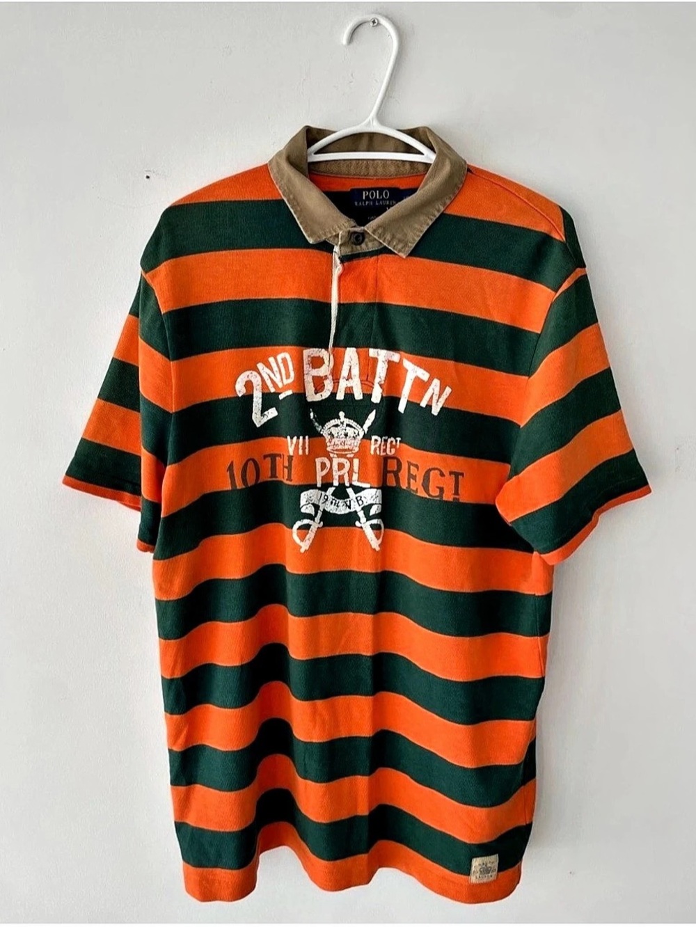 Polo Ralph Lauren 2nd Battn 10th PRL Regt Rugby Shirt size L